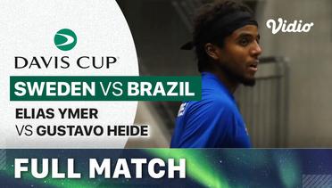 Sweden vs Brazil: Elias Ymer vs Gustavo Heide - Full Match | Qualifiers Davis Cup 2024