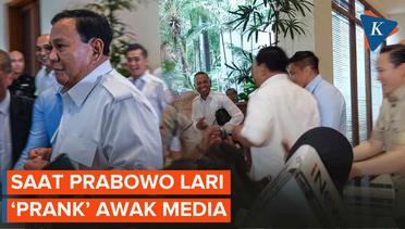 Momen Prabowo Lari Bikin Awak Media Histeris