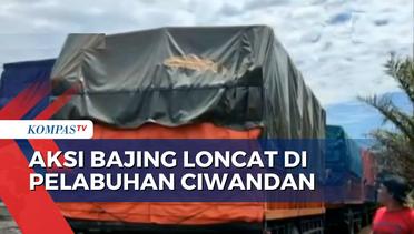 Aksi Bajing Loncat Manfaatkan Antrean Panjang Truk di Pelabuhan Ciwandan!