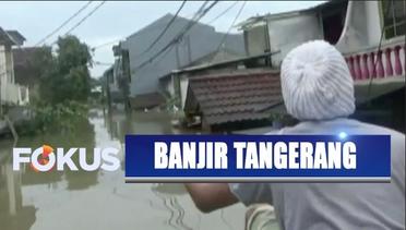 Parah! Banjir Sampai Atap Rumah di Tangerang, Warga Terjebak Banjir Dievakuasi