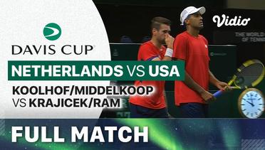 Full Match | Netherlands (Wesley Koolhof/Matwe Middelkoop) vs USA (Austin Krajicek/Rajeev Ram) | Davis Cup 2023