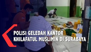 Polisi Geledah Kantor Sekretariat Khilafatul Muslimin Surabaya Raya