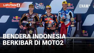 Pembalap Moto2 Kibarkan Bendera Indonesia di Podium