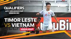 Highlights - Timor Leste vs Vietnam | Qualifiers AFC U20 Asian Cup Uzbekistan 2023