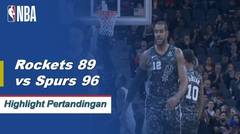 NBA | Cuplikan Hasil Pertandingan : Rockets 89 vs Spurs 96
