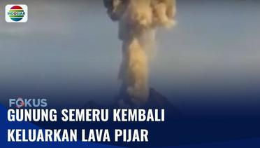 Gunung Semeru Kembali Luncurkan Lava Pijar Sejauh 1,5 Kilometer, Warga Diimbau Waspada | Fokus