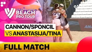 Full Match | Round of 12: Cannon/Sponcil (USA) vs Anastasija/Tina (LAT) | Beach Pro Tour Elite 16 Doha, Qatar 2023