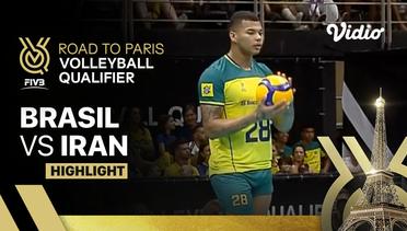 Brasil vs Iran - Highlights | Men's FIVB Road to Paris Volleyball Qualifier