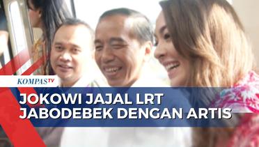 Momen Jokowi Jajal LRT Jabodebek Bersama Selebritas