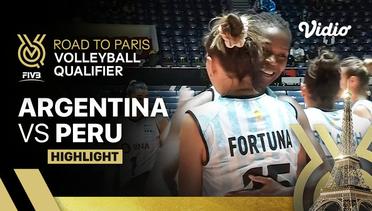 Match Highlights | Argentina vs Peru | Women's FIVB Road to Paris Volleyball Qualifier