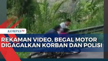 Video Amatir! Aksi begal Sepeda Motor Digagalkan Korban dan Polisi di Bengkulu