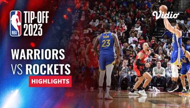 Golden State Warriors vs Houston Rockets - Highlights | NBA Regular Season 2023/24