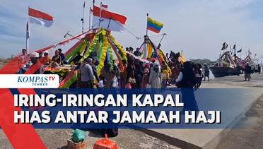 Iring-Iringan Kapal Hias Antar Jamaah Haji asal Pulau Gili Probolinggo