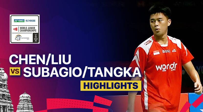 Chen Jun Ting/Liu Jun Rong (CHN) vs Alexius Ongkytama Subagio/Aquino Evano Keneddy Tangka (INA) - Men's Doubles Semifinal | YONEX SUNRISE BWF World Junior Championships 2025