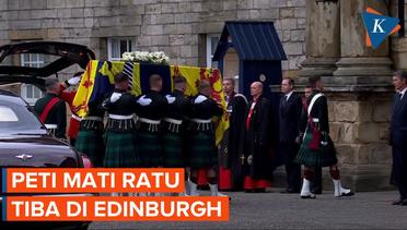 Peti Mati Ratu Elizabeth II tiba di Edinburgh, Jalanan Dipenuhi Tangisan