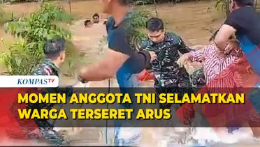 Detik-Detik Aksi Heroik Anggota TNI Selamatkan Warga Terseret Arus di Merauke
