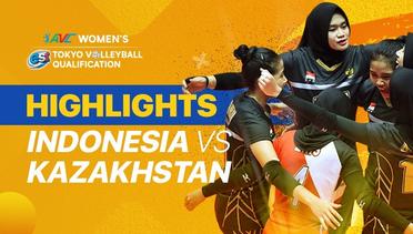 Match Highlight | Kazakhstan 3 vs 0 Indonesia | AVC Women's 2020 Volleyball Qualification