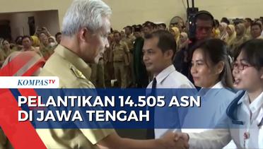 Ganjar Pimpin Langsung Pelantikan 14.505 ASN di Seluruh Jawa Tengah di Gor Jatidiri