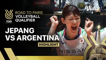 Match Highlights | Jepang vs Argentina | Women's FIVB Road to Paris Volleyball Qualifier