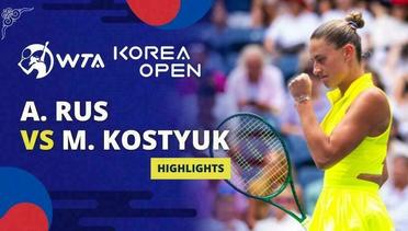 Arantxa Rus vs Marta Kostyuk - Highlights | WTA Korea Open 2024