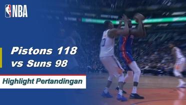 NBA I Cuplikan Pertandingan :  Pistons 118 vs Suns 98