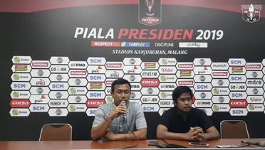 PIALA PRESIDEN 2019- Konferensi Pers Usai Laga Barito Putera vs Persita Tangerang (1)
