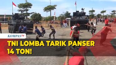 Meriahkan Lomba 17 Agustus TNI Gelar Lomba Tarik Panser Badak!