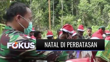Satgas Pengamanan Perbatasan Beri Hadiah Natal Bangunan Gereja  untuk Warga Kampung Kufu, Papua | Fokus