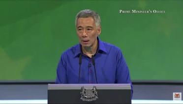 Detik-detik PM Singapura Ambruk Saat Siaran Langsung