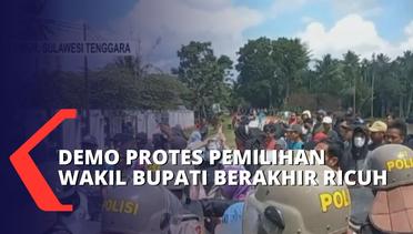 Demo Berakhir Ricuh di Kantor DPRD Kolaka, Pendemo Tak Terima dengan Hasil Pemilihan Wakil Bupati