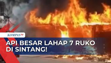 Api Besar Hanguskan 7 Ruko di Pasar Sungai Durian Kalbar!