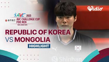 Highlights | Republic of Korea vs Mongolia | AVC Challenge Cup for Men 2023