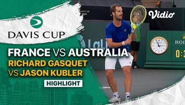 Highlights | Grup C: France vs Australia | Richard Gasquet vs Jason Kubler | Davis Cup 2022
