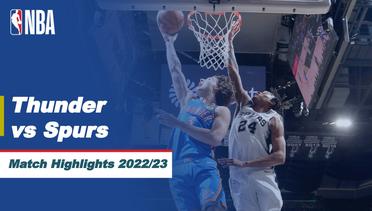 Match Highlights | Oklahoma City Thunder vs San Antonio Spurs | NBA Pre-Season 2022/23