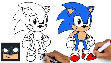 Cara Menggambar Sonic the Hedgehog | Tutorial Langkah Demi Langkah