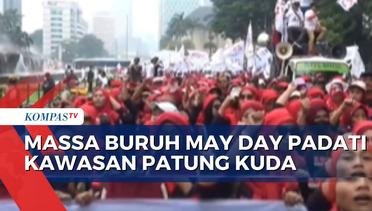 Peringati May Day, Ratusan Buruh Gelar Aksi Tolak UU Cipta Kerja di Sejumlah Wilayah!