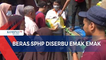 Emak-Emak di Malang Serbu Pasar Beras Murah!