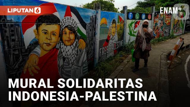 Warga Depok Tunjukkan Solidaritas Untuk Palestina Lewat Mural