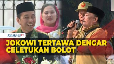 Momen Jokowi Tertawa Dengar Celetukan Bolot saat Melawak di Acara Istana Berkebaya