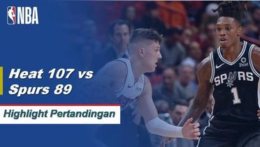 NBA | Cuplikan Pertandingan: Heat 107 vs Spurs 89 | 2019 NBA Preseason