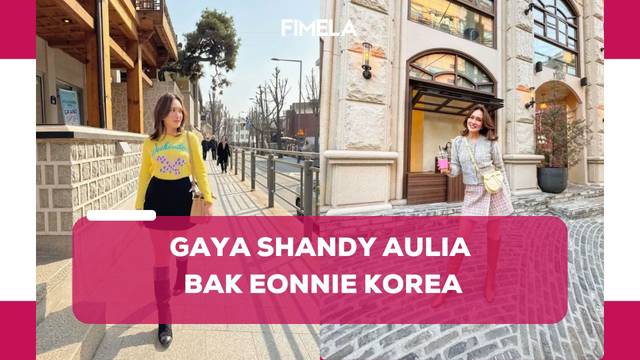 8 Gaya Girly Shandy Aulia Liburan di Korea Selatan, Bak Eonnie Korea dengan Boots dan Rok Mini
