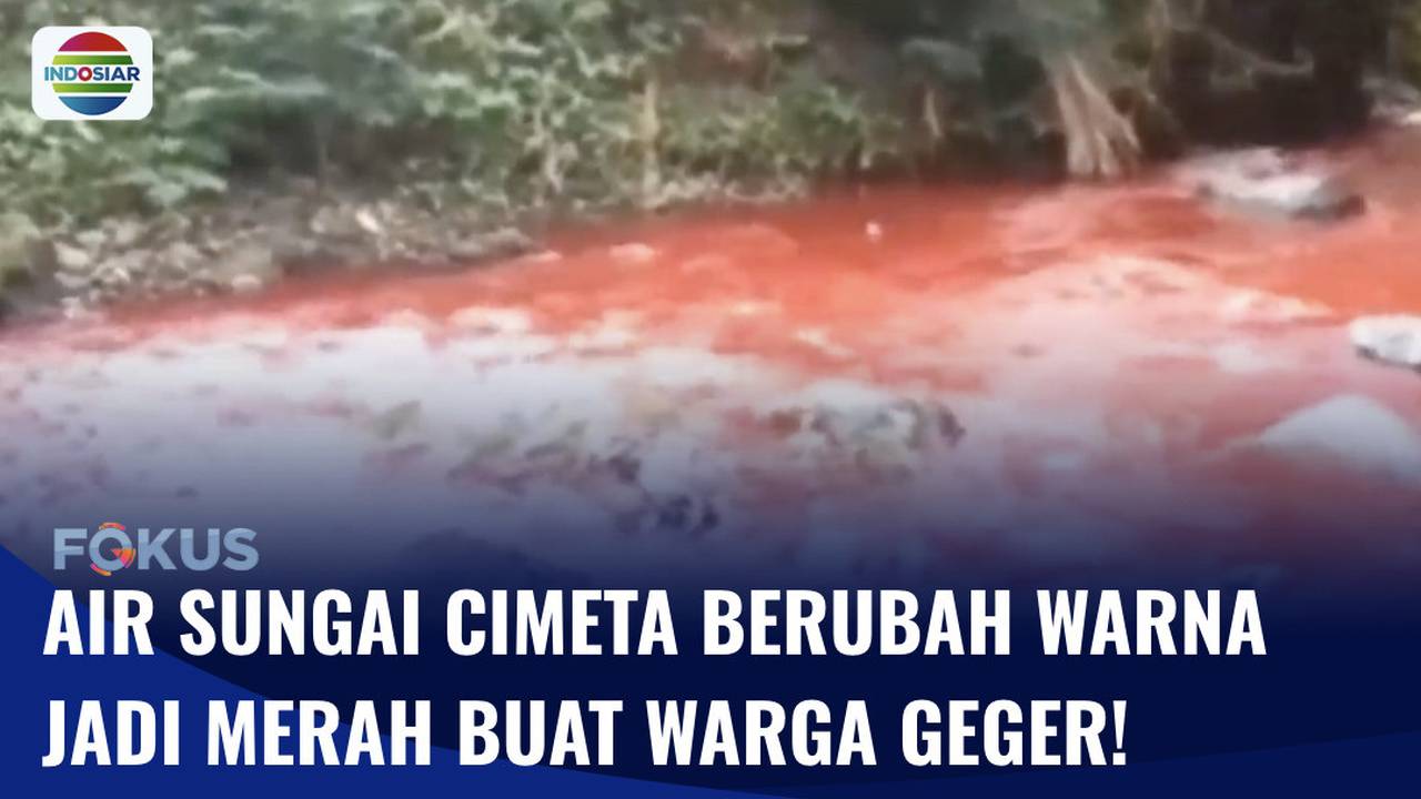 Geger Air Sungai Cimeta Berubah Warna Jadi Merah Fokus Indosiar