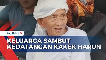 Momen Keluarga Sambut Kedatangan Kakek Harun, Jemaah Tertua 119 Tahun Tiba di Pamekasan