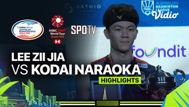 Lee Zii Jia (MAS) vs Kodai Naraoka (JPN) - Highlights | Sathio Group Australian Open 2024 - Men's Singles