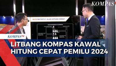 Intip Suasana War Room Pusat Data Litbang Kompas Saat Hitung Cepat Pemilu 2024