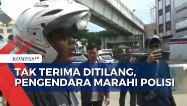 Tak Terima Ditilang, Seorang Pengendara Motor di Palembang Marahi Polisi