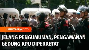 Rekapitulasi Suara Nasional Hampir Rampung, Polisi Perketat Pengamanan Gedung KPU | Liputan 6