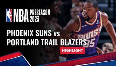 Phoenix Suns vs Portland Trail Blazers - Highlights | NBA Preseason 2023