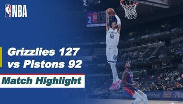 Match Highlight  | Memphis Grizzlies 127 vs 92 Detroit Pistons | NBA Pre-Season 2021/2022
