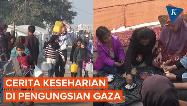 Potret Keseharian Warga Gaza di Pengungsian